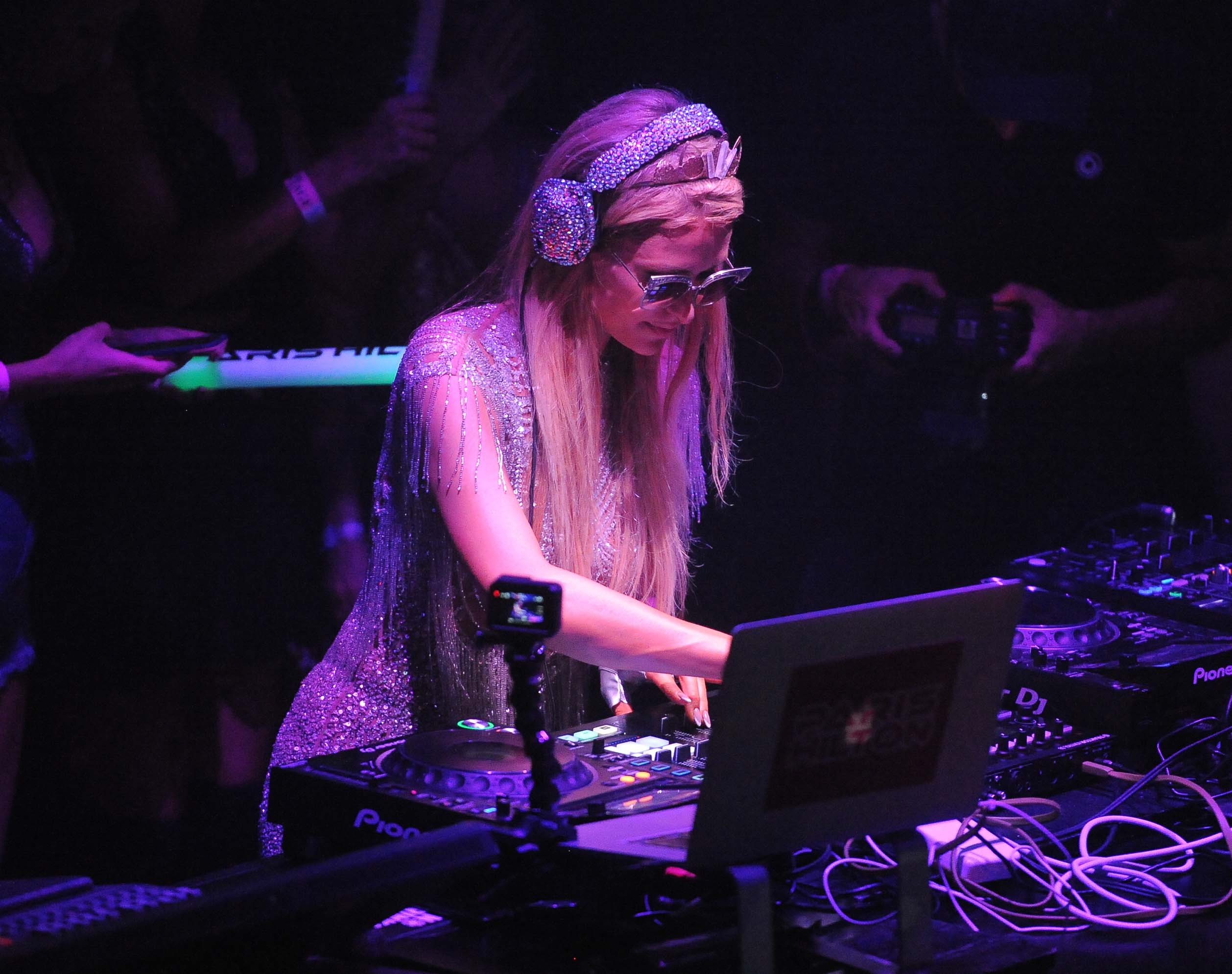 Paris Hilton And Chanel West Coast At Amnesia Night Club In Ibiza